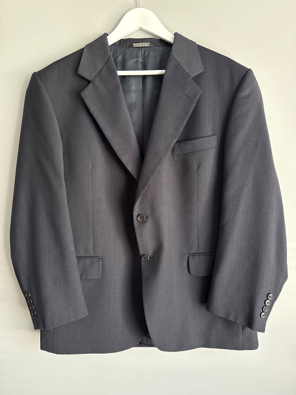 Stafford Men 42S Gray Wool Suit Jacket Office Workwear Classic Business Casual